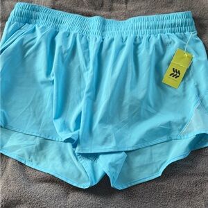 Women's Light Blue Active Running Shorts XL NWT